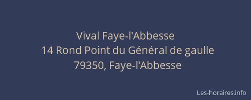 Vival Faye-l'Abbesse
