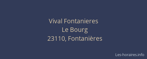 Vival Fontanieres