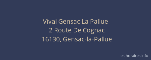 Vival Gensac La Pallue