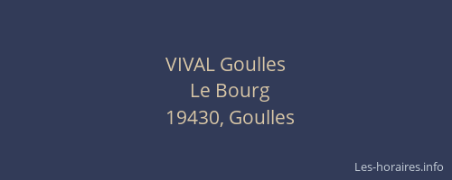 VIVAL Goulles