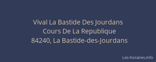 Vival La Bastide Des Jourdans