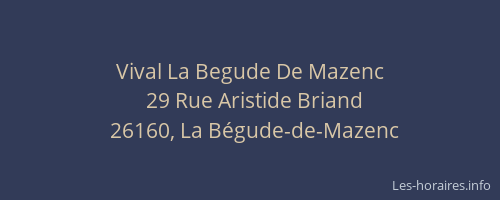 Vival La Begude De Mazenc