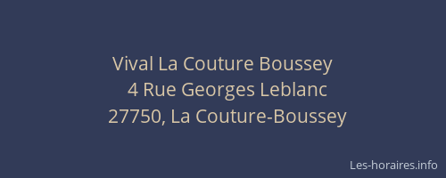 Vival La Couture Boussey