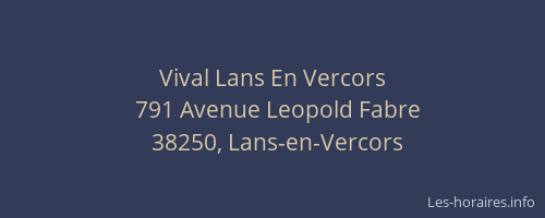 Vival Lans En Vercors