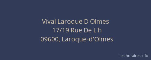 Vival Laroque D Olmes