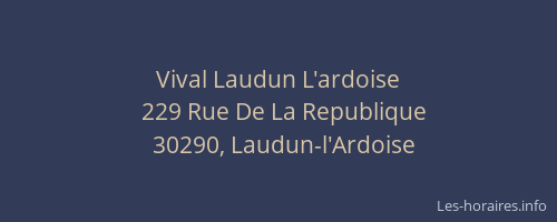 Vival Laudun L'ardoise