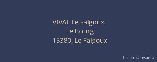 VIVAL Le Falgoux