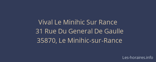 Vival Le Minihic Sur Rance