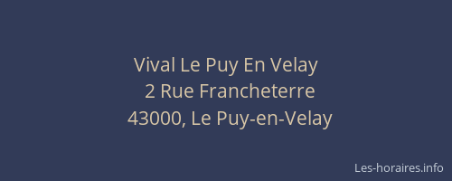 Vival Le Puy En Velay
