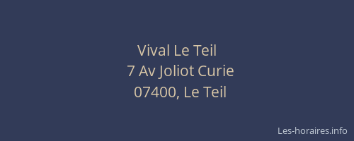 Vival Le Teil