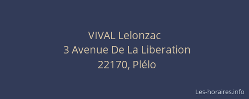 VIVAL Lelonzac