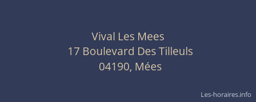 Vival Les Mees