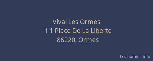 Vival Les Ormes