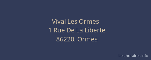 Vival Les Ormes