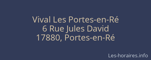 Vival Les Portes-en-Ré