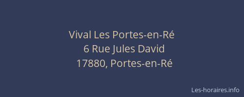 Vival Les Portes-en-Ré