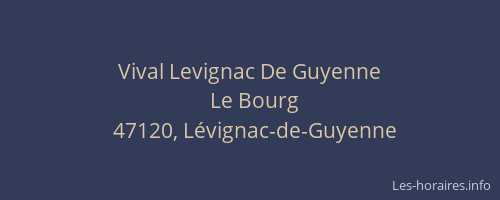 Vival Levignac De Guyenne