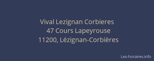 Vival Lezignan Corbieres