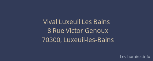 Vival Luxeuil Les Bains