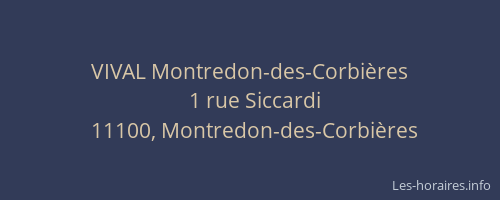 VIVAL Montredon-des-Corbières