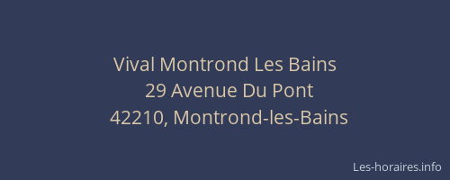Vival Montrond Les Bains