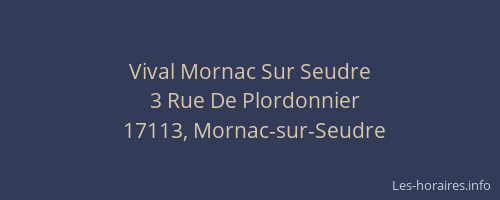 Vival Mornac Sur Seudre