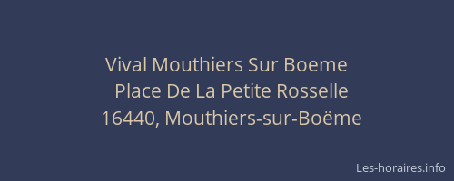 Vival Mouthiers Sur Boeme