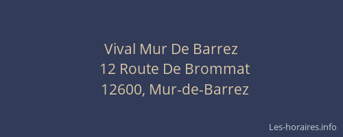 Vival Mur De Barrez