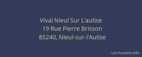 Vival Nieul Sur L'autise