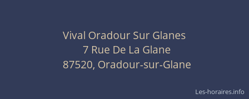 Vival Oradour Sur Glanes
