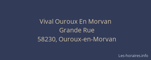 Vival Ouroux En Morvan