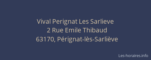 Vival Perignat Les Sarlieve