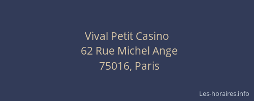 Vival Petit Casino