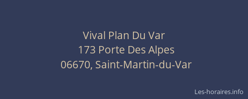 Vival Plan Du Var