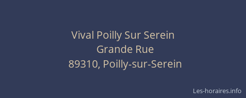 Vival Poilly Sur Serein