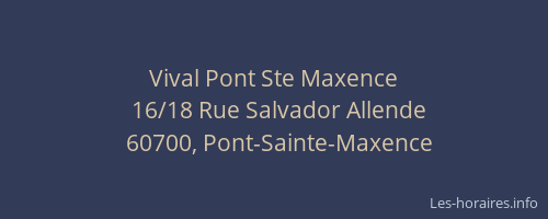 Vival Pont Ste Maxence