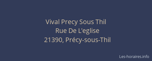 Vival Precy Sous Thil
