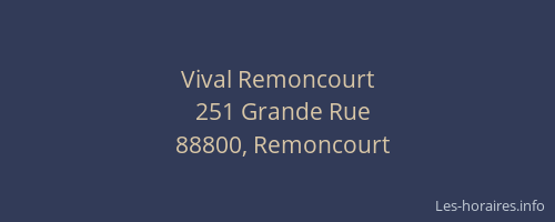 Vival Remoncourt