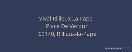 Vival Rillieux La Pape