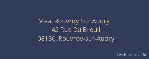 Vival Rouvroy Sur Audry