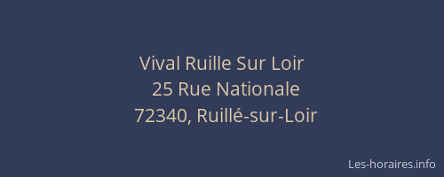 Vival Ruille Sur Loir