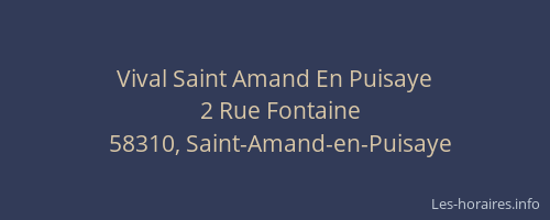 Vival Saint Amand En Puisaye