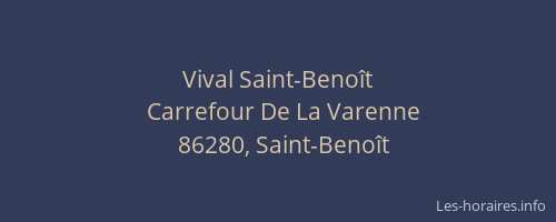 Vival Saint-Benoît