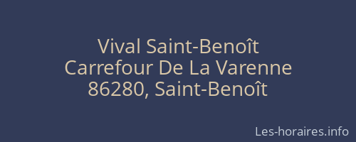 Vival Saint-Benoît