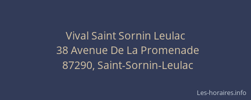 Vival Saint Sornin Leulac