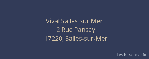 Vival Salles Sur Mer