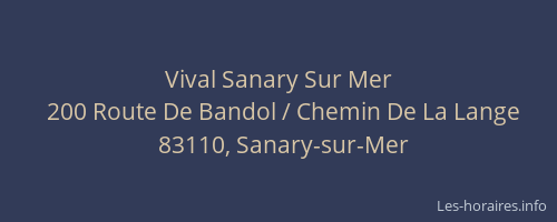 Vival Sanary Sur Mer