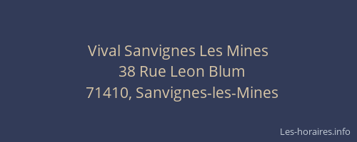 Vival Sanvignes Les Mines