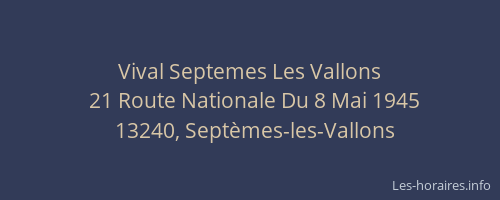 Vival Septemes Les Vallons