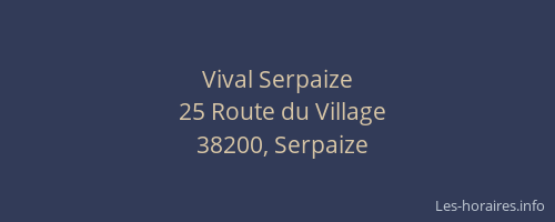 Vival Serpaize